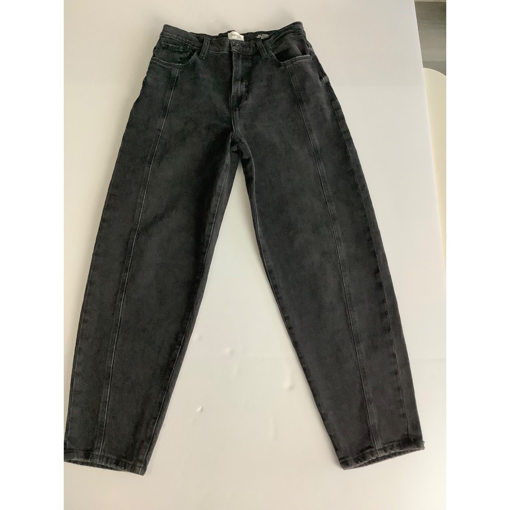 Kensie The Jessica High Rise Cropped Barrel Jeans Black 2/26 EUC